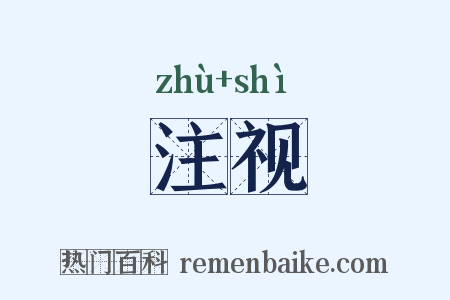 注视是什么意思的图片